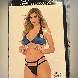 Blue and Black Police Costume Set